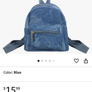 Blue Denim Backpack